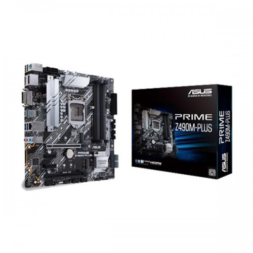 ASUS PRIME Z490M-PLUS LGA 1200 (Intel 10th Gen) Intel Z490 SATA 6Gb/s Dual M.2, USB 3.2 Gen 2 USB Type-A, Aura Sync RGB Micro ATX Motherboard ASUS PRIME Z490M-PLUS LGA 1200 (Intel 10th Gen) Intel Z490 SATA 6Gb/s Dual M.2, USB 3.2 Gen 2 USB Type-A, Aura Sync RGB Micro ATX Motherboard
